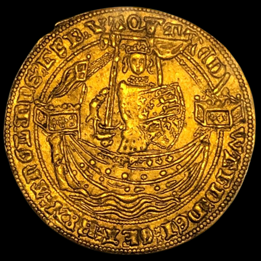 Edward III Half Noble Collectible Coin – Treaty Period (1361–1369)